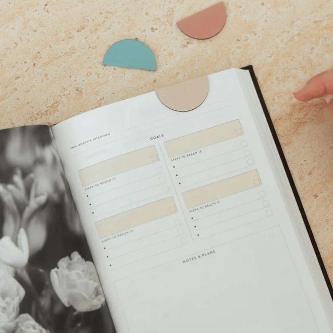Half Circle Magnetic Bookmarks Set 3 Pack Page Tabs