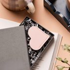 Leather Heart Corner Bookmark Pink Cute Book Page Marker