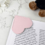 Leather Heart Corner Bookmark Pink Cute Book Page Marker