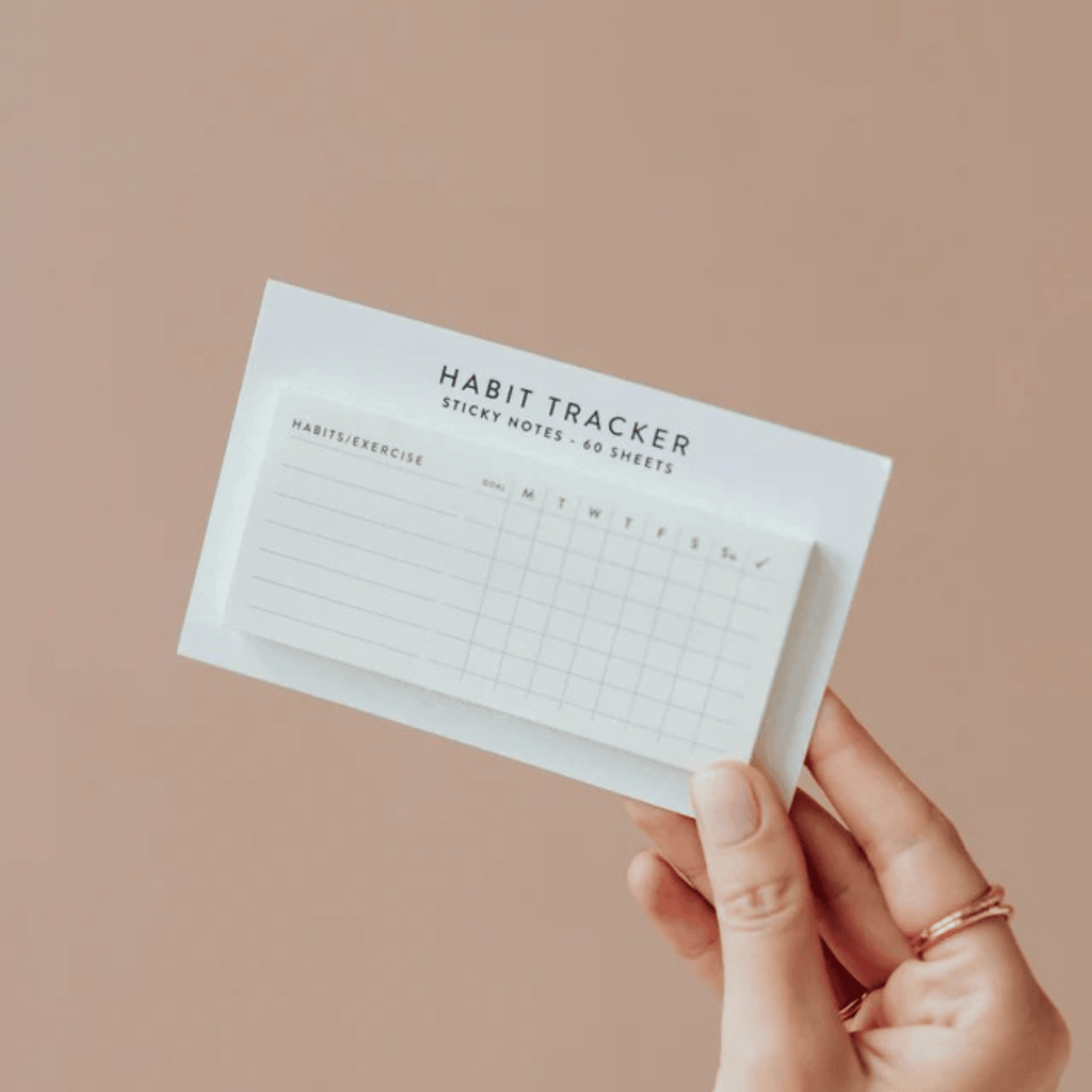 Habit Tracker Sticky Notes Weekly Routine Planner Memo Pad 60 Sheets