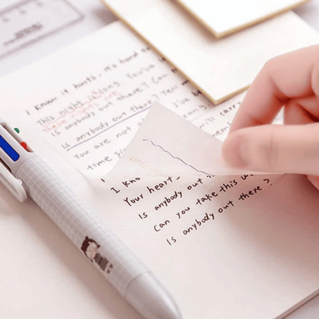 Transparent Sticky Notes Clear Self Adhesive 50 Sheets