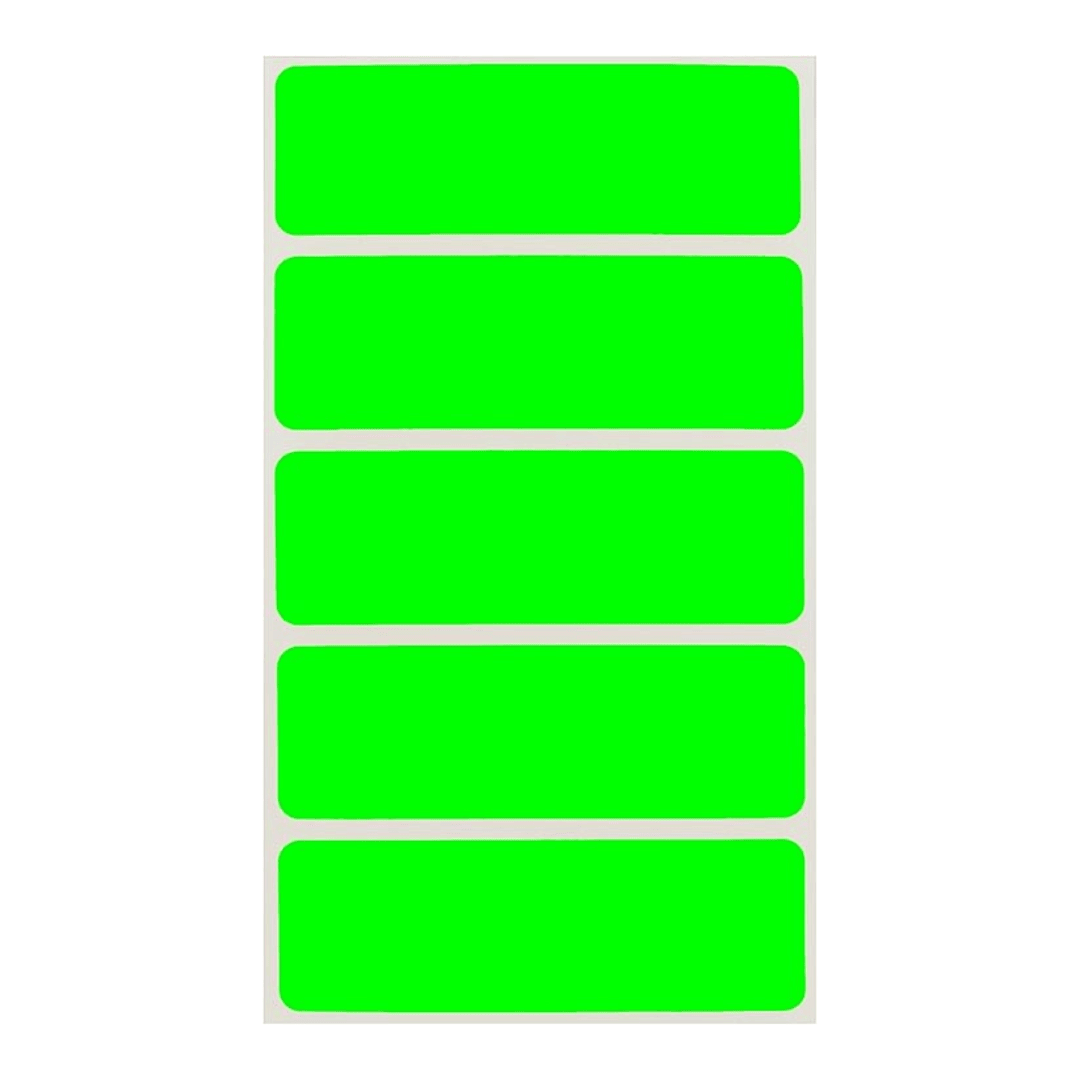 150 Pieces Color-Coded Rectangle Labels Fluorescent