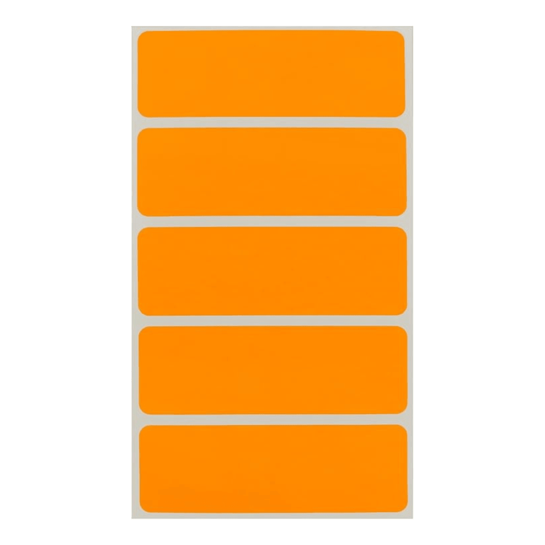 150 Pieces Color-Coded Rectangle Labels Fluorescent