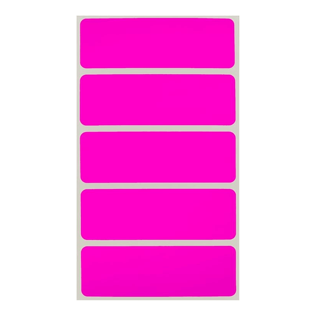 150 Pieces Color-Coded Rectangle Labels Fluorescent