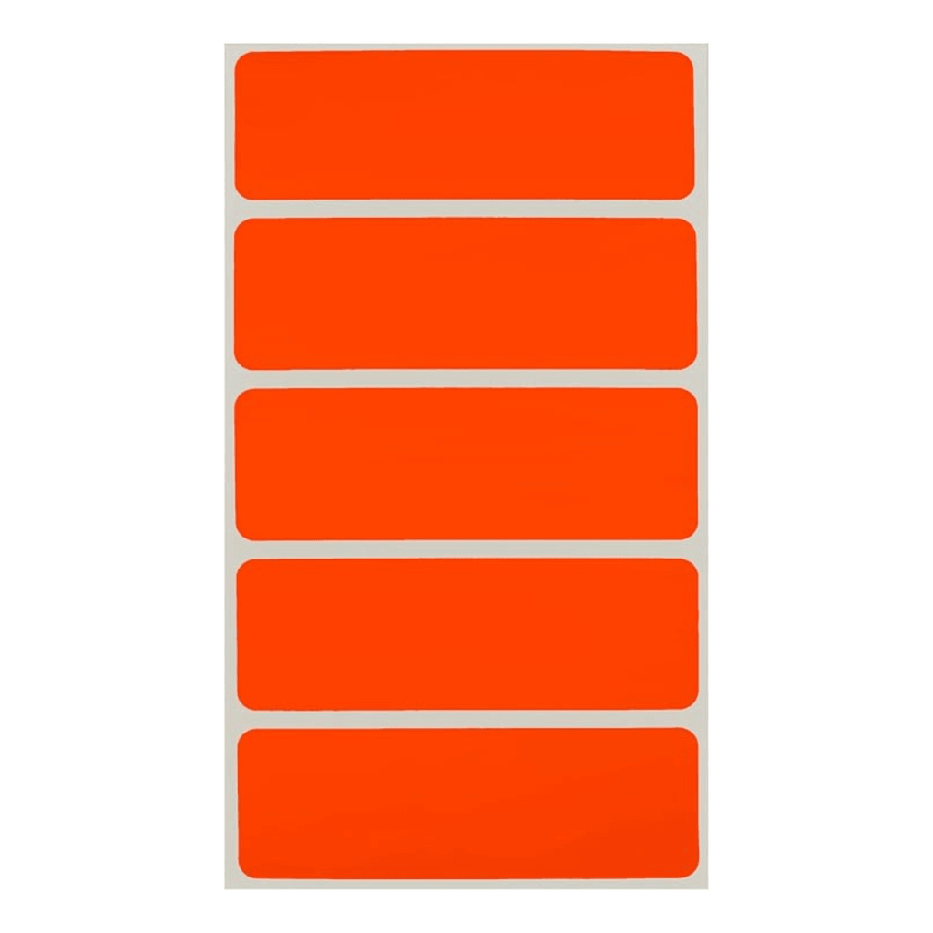 150 Pieces Color-Coded Rectangle Labels Fluorescent