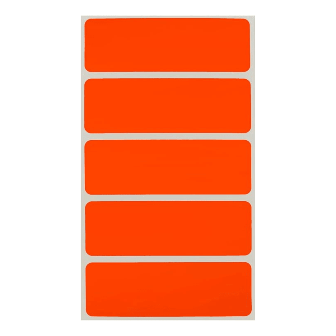 150 Pieces Color-Coded Rectangle Labels Fluorescent