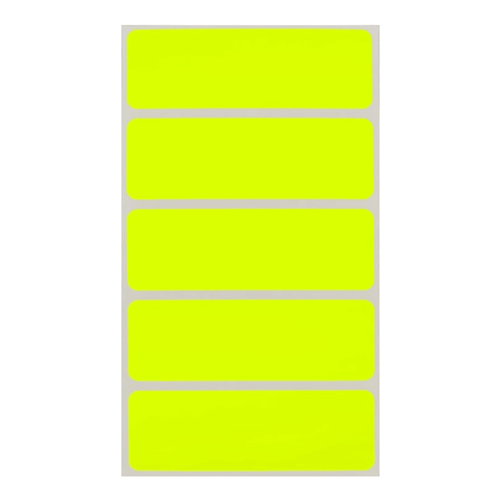 150 Pieces Color-Coded Rectangle Labels Fluorescent