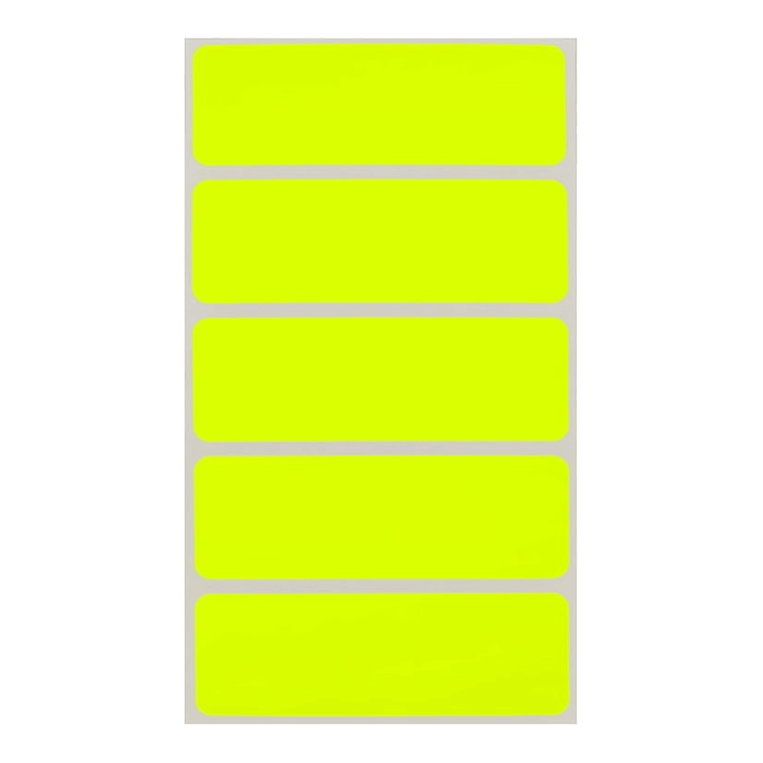 150 Pieces Color-Coded Rectangle Labels Fluorescent