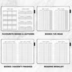 Pink A5 Reading Journal Hardcover Book Log Tracker 104 Pages