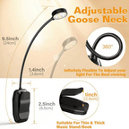 Rechargeable Clip-on Book Light 9 Modes Eye-Caring Reading Lamp