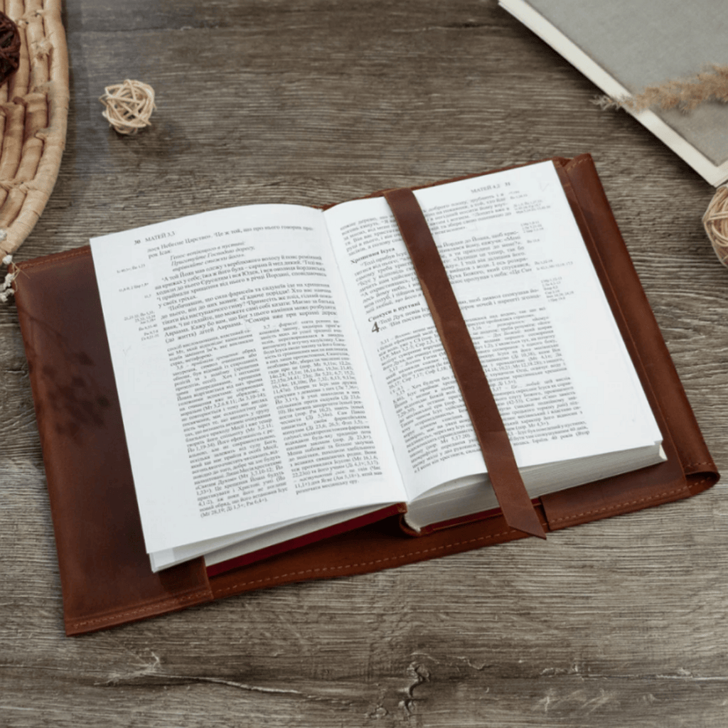 PU Leather Notebook Sleeve - Portable Protective Book Cover Pouch