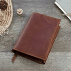 PU Leather Notebook Sleeve - Portable Protective Book Cover Pouch