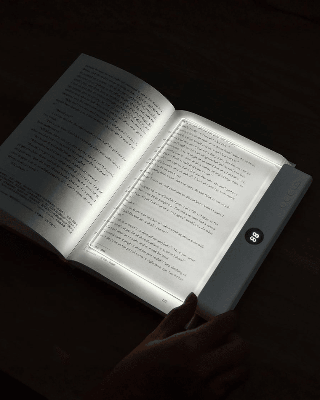 Ultra-Slim Flat Panel LED Book Light for Night Reading
