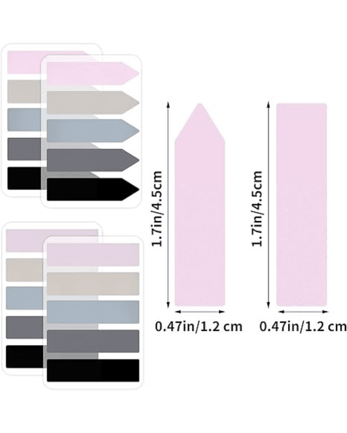 Aesthetic Transparent Sticky Book Tabs for Annotating - 600 Tabs