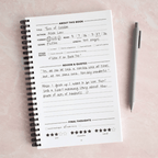 Silly Little Reading Journal – Spiral Bound Book Tracker with Review Pages
